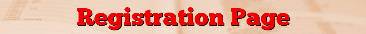 New Registration
