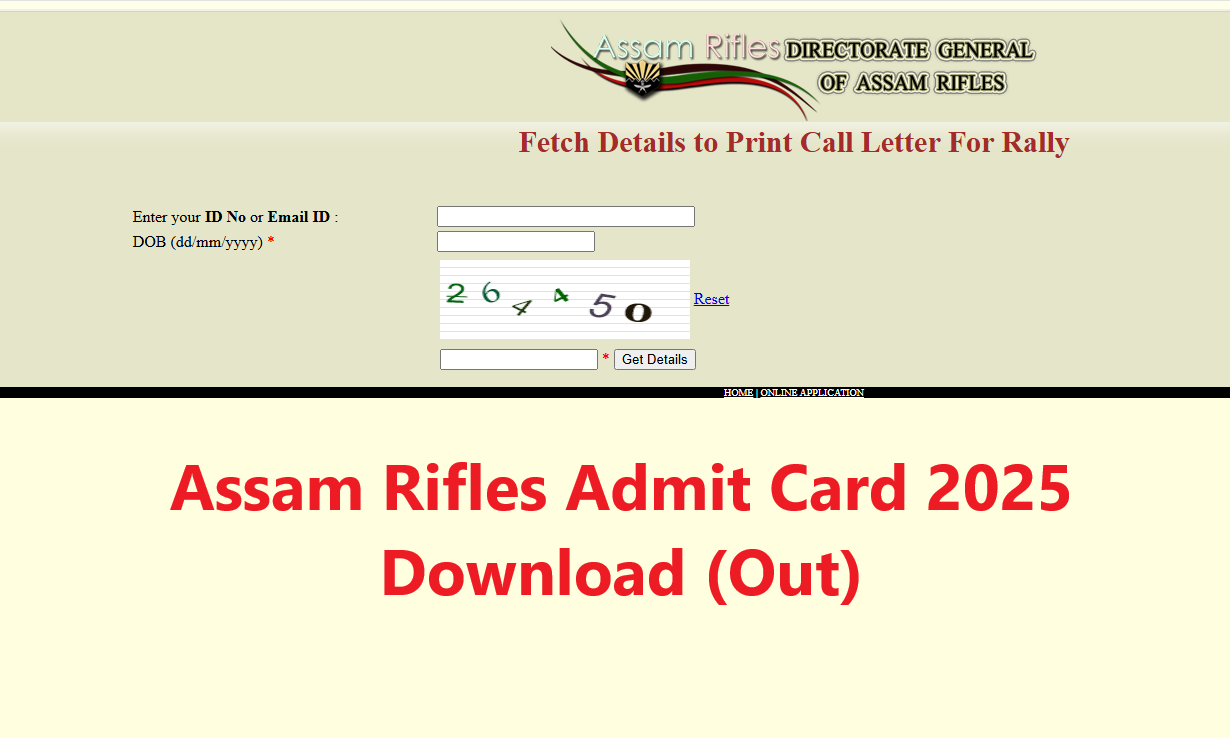 Download Technical & Tradesman Rally Call Letter Now @Assamrifles.gov.in