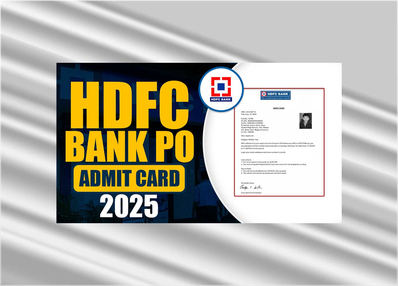 Download Now Relationship Manager Call Letter @hdfcbank.com