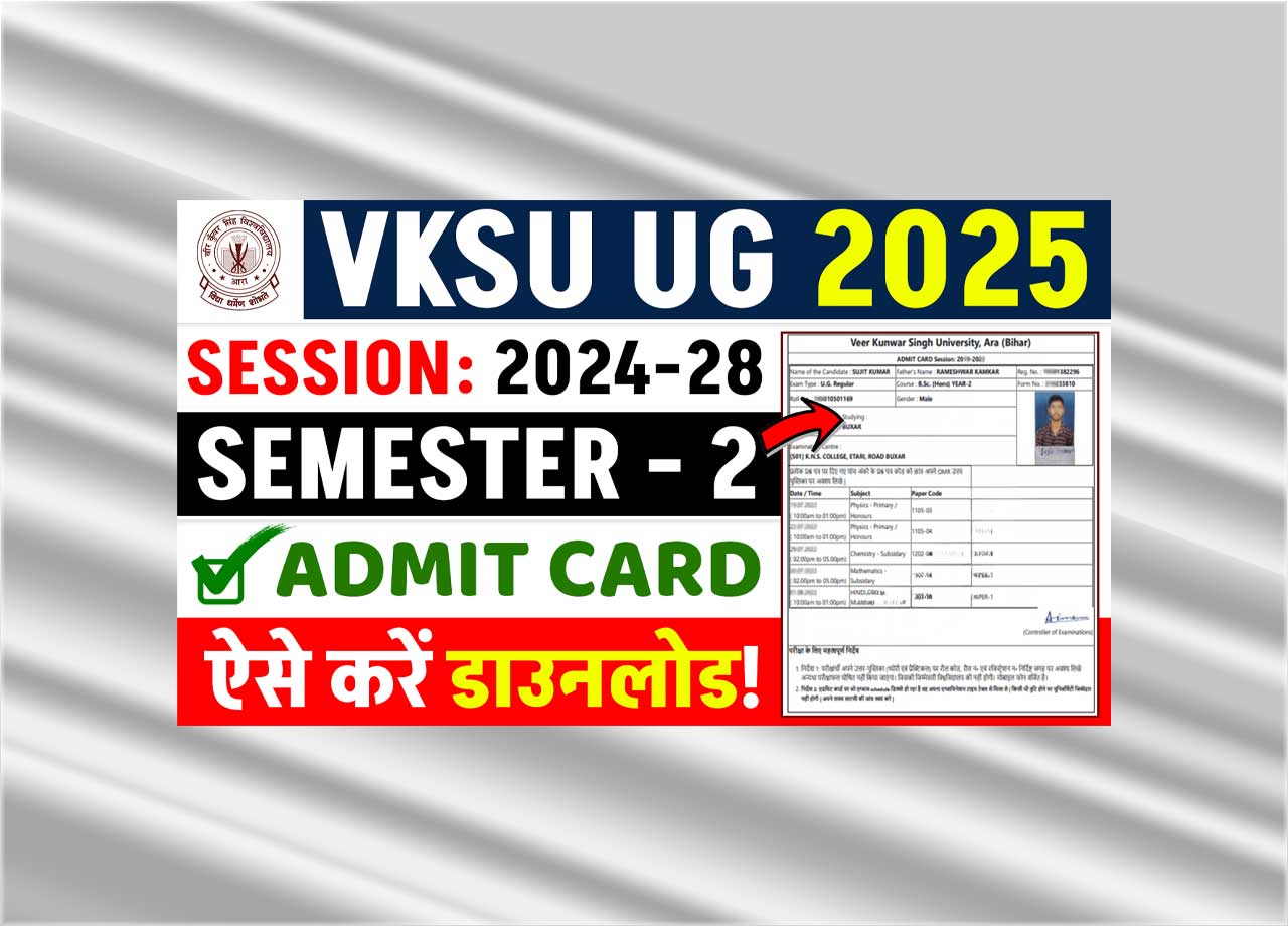 Vksu 2nd semester ba, b.sc and b.com download admit card