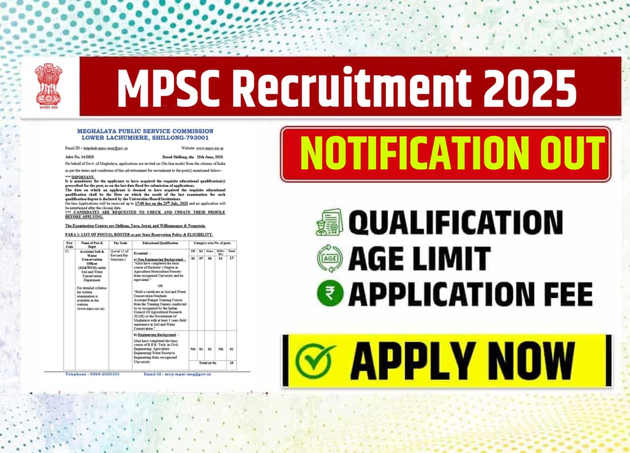 MPSC Recruitment 2025: Apply Online For Technical Officer & Instructor Posts – PAN India Eligibility, 25 Vacancies