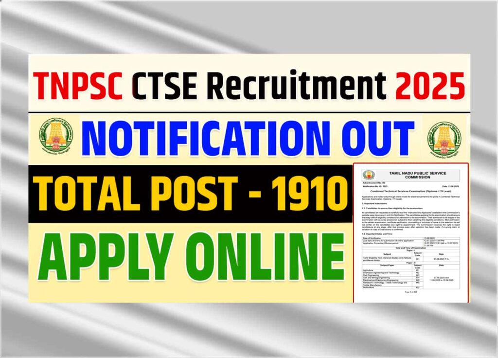 TNPSC CTSE Recruitment 2025: