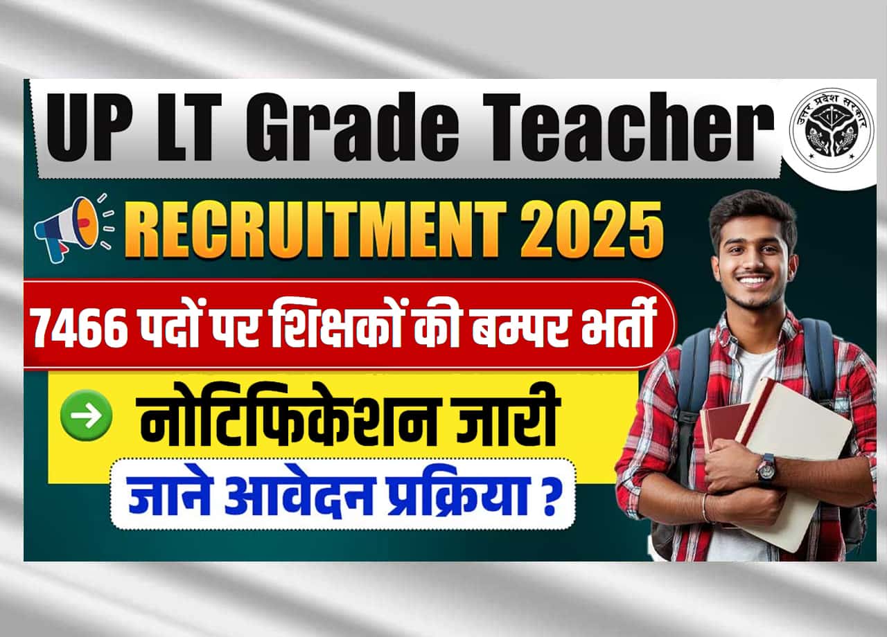 UP LT Grade Teacher Recruitment 2025: यूपी में 7466 पदों पर शिक्षकों की बम्पर भर्ती, ऐसे करें आवेदन