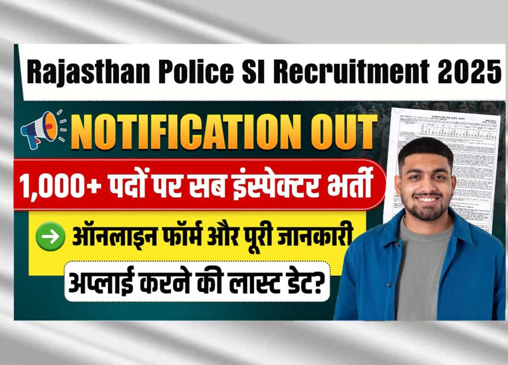 Rajasthan Police SI Recruitment 2025
